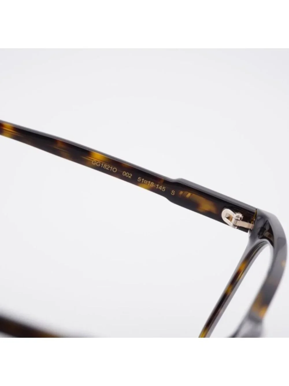Gucci GG1821O 002 Eyeglasses Havana 51mm Square Frame